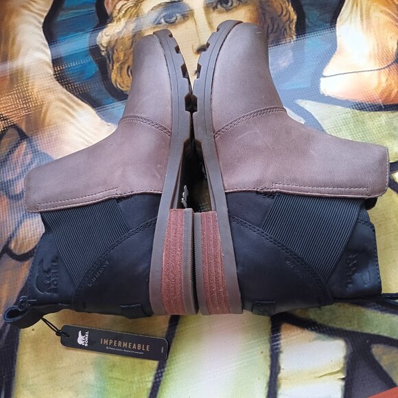 Women's SOREL Leather Waterproof Chelsea Boot in Steel Grey - Picture 11 of 11